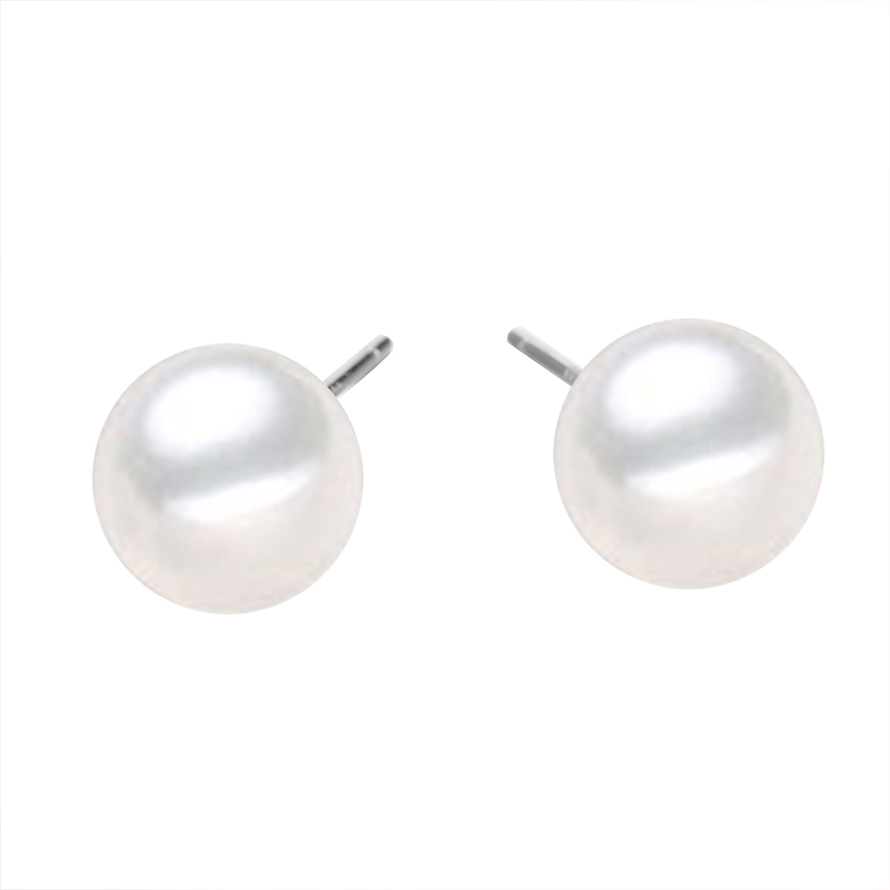 Fashion Geometric Stainless Steel Plating Artificial Pearls Ear Studs 1 Pair display picture 8