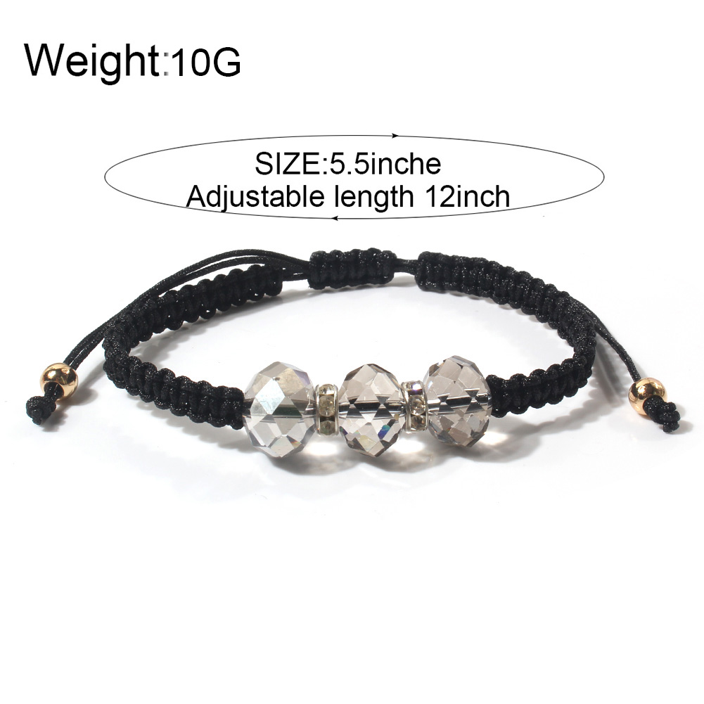 Fashion Geometric Glass Rope Braid Unisex Bracelets display picture 1