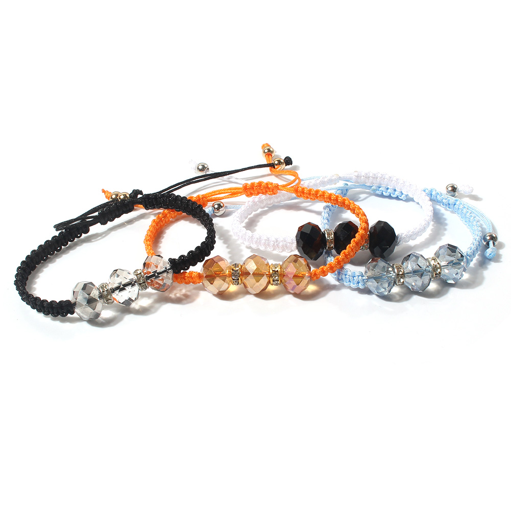 Fashion Geometric Glass Rope Braid Unisex Bracelets display picture 3