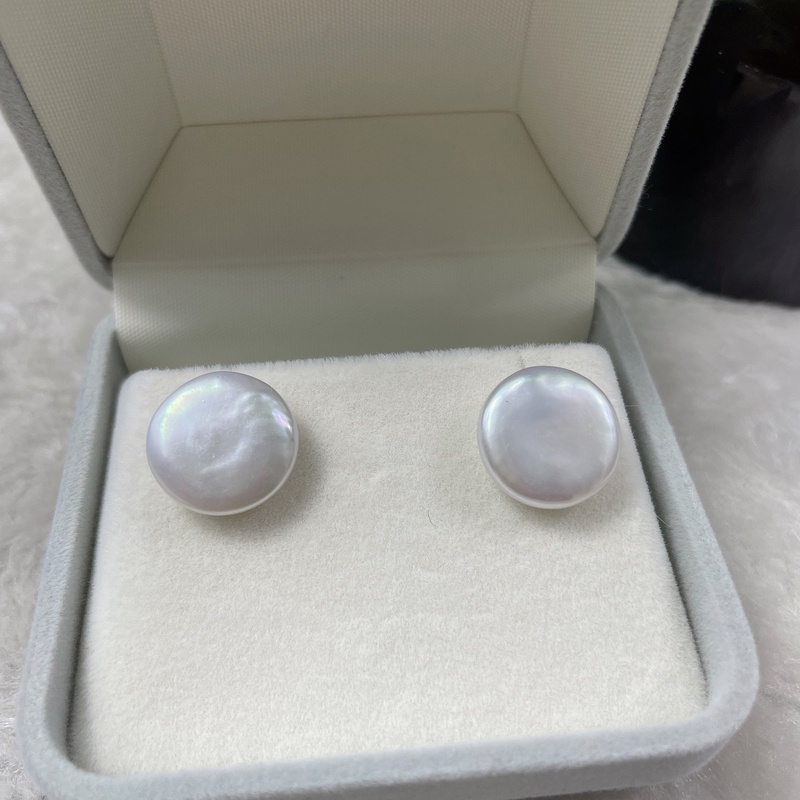 Simple Style Sterling Silver Inlaid Pearls Pearl Ear Studs display picture 1