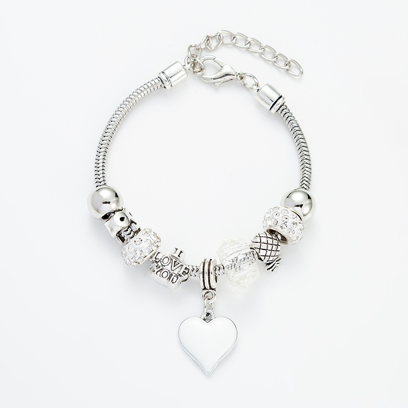 Fashion Heart Shape Alloy Plating Women's Bracelets display picture 8