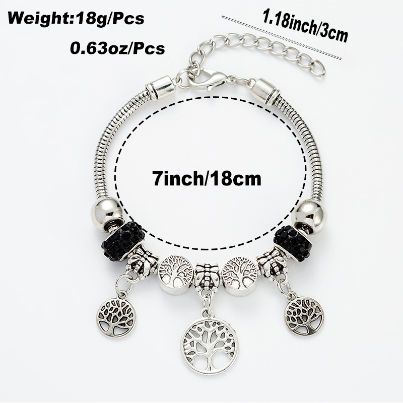 Wholesale Jewelry Fashion Tree Alloy Zircon White Gold Plated Plating Bracelets display picture 1