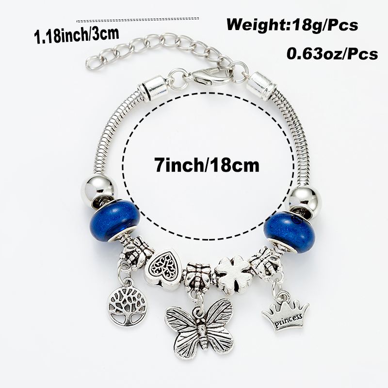 Cute Butterfly Alloy Glass Iron Plating Zircon White Gold Plated Women'S Bracelets display picture 1