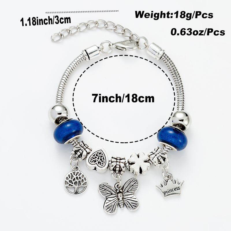 Mignon Papillon Alliage Verre Le Fer Placage Zircon Or Blanc Plaqué Femmes Bracelets display picture 1