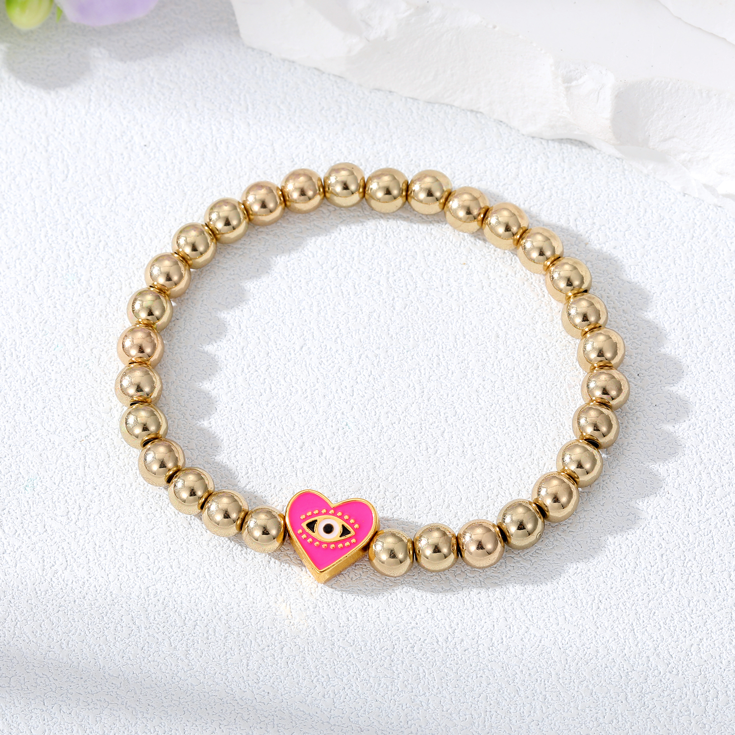 Fashion Heart Shape Alloy Beaded Women's Bracelets display picture 3