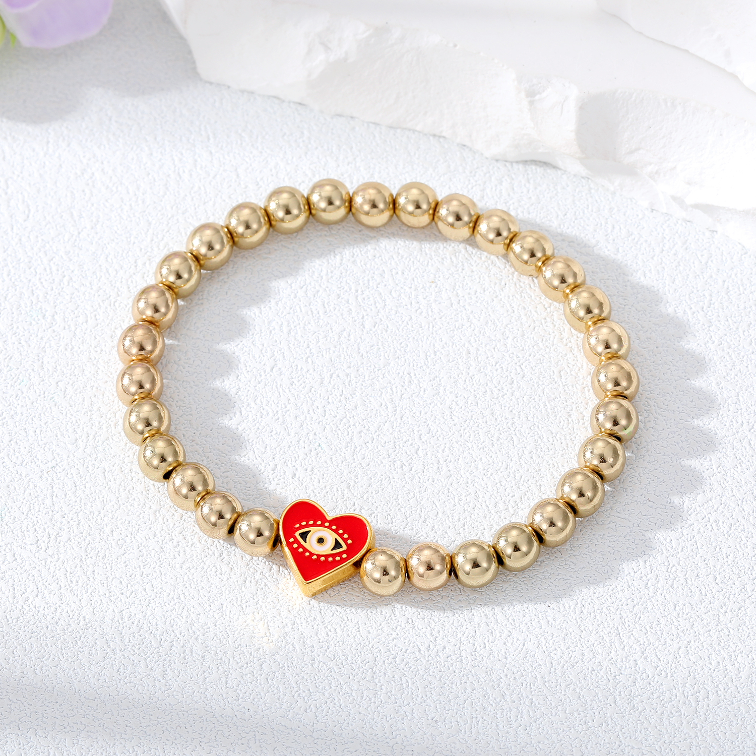 Fashion Heart Shape Alloy Beaded Women's Bracelets display picture 4