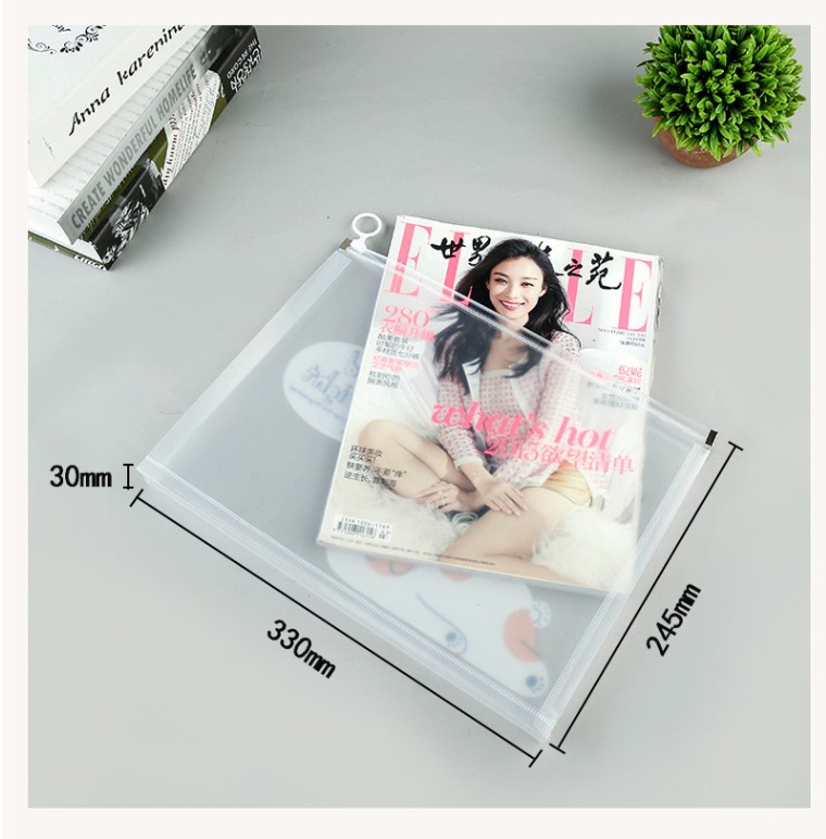 Three-dimensional Zipper Cartoon Pattern Waterproof Thickened A4 Plastic Transparent File Bag display picture 2