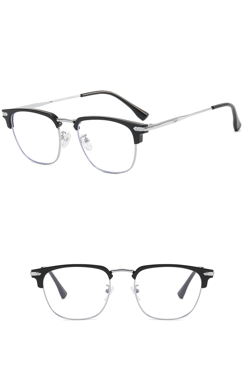 Fashion Geometric Ac Square Half Frame Optical Glasses display picture 2