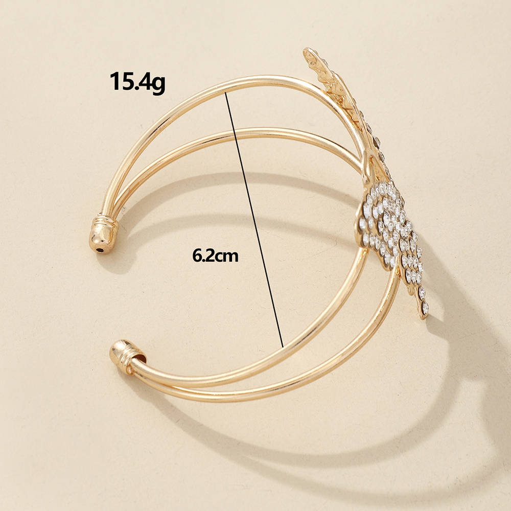 Elegant Butterfly Metal Plating Artificial Crystal Women's Bangle 1 Piece display picture 3