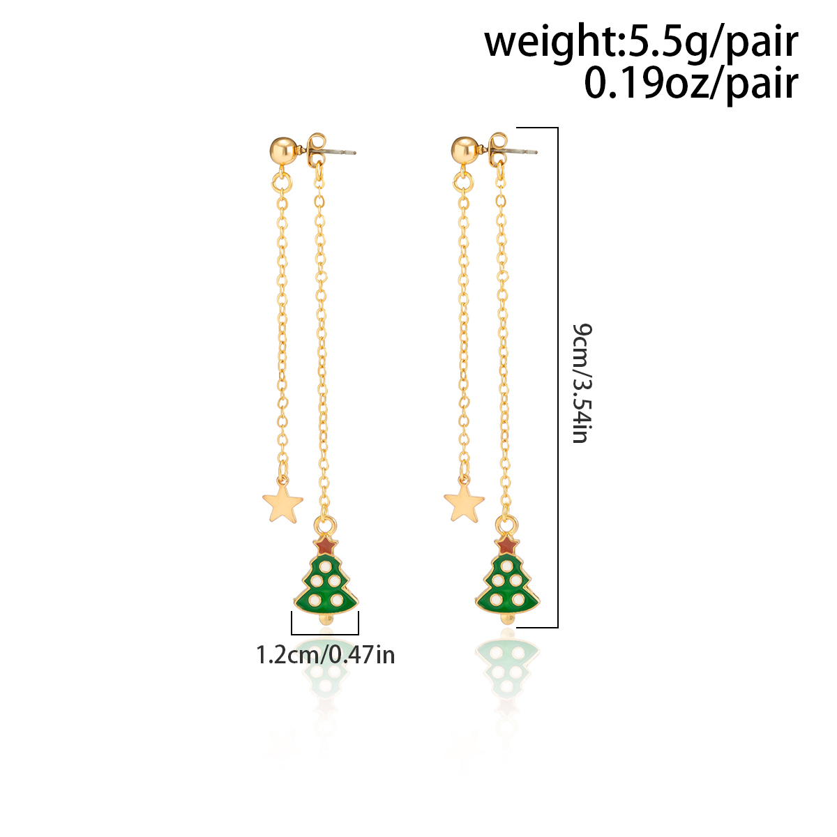 Fashion Christmas Tree Snowflake Elk Alloy Beaded Enamel Inlay Rhinestones Pearl Women's Drop Earrings 1 Pair display picture 5