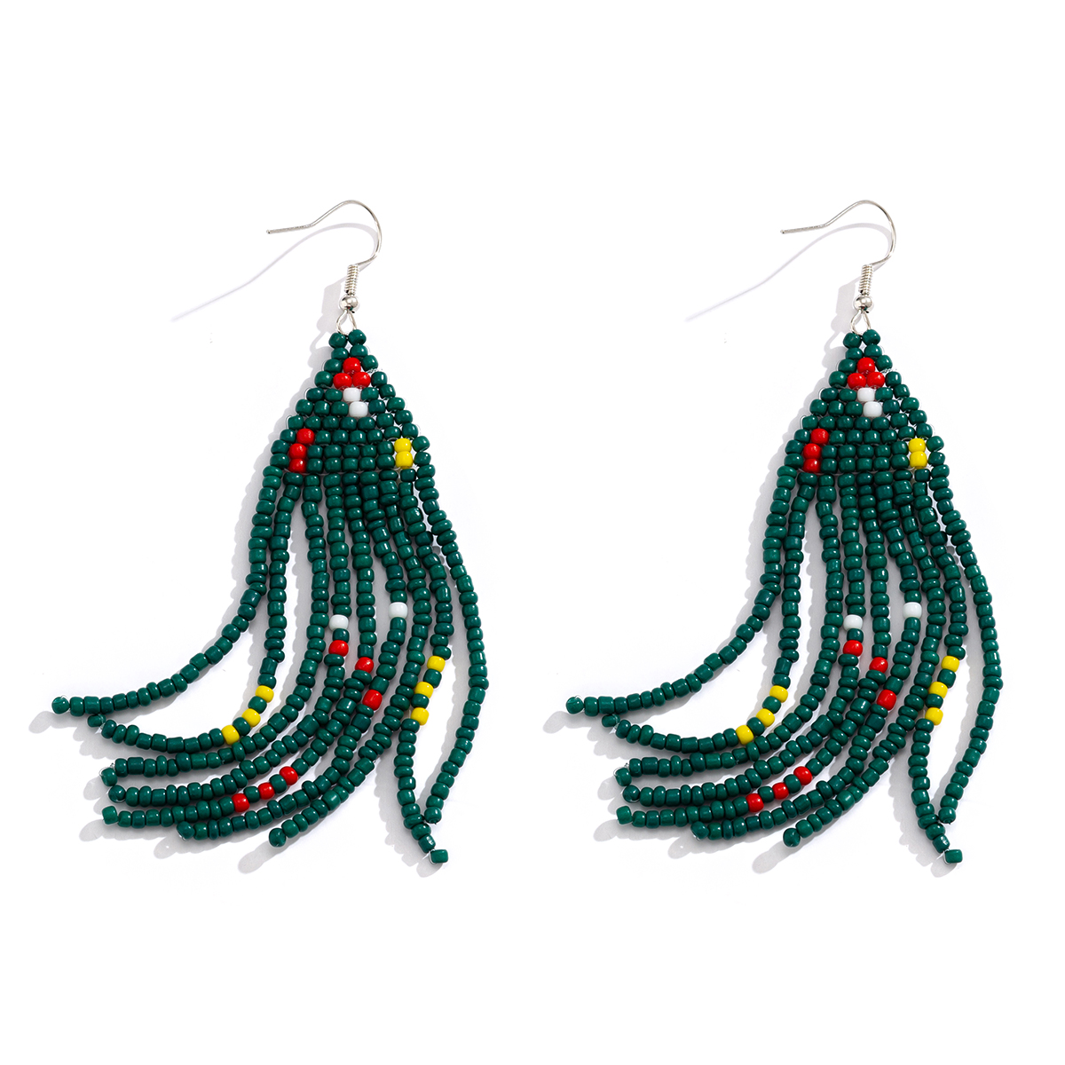Fashion Christmas Tree Snowflake Elk Alloy Beaded Enamel Inlay Rhinestones Pearl Women's Drop Earrings 1 Pair display picture 11
