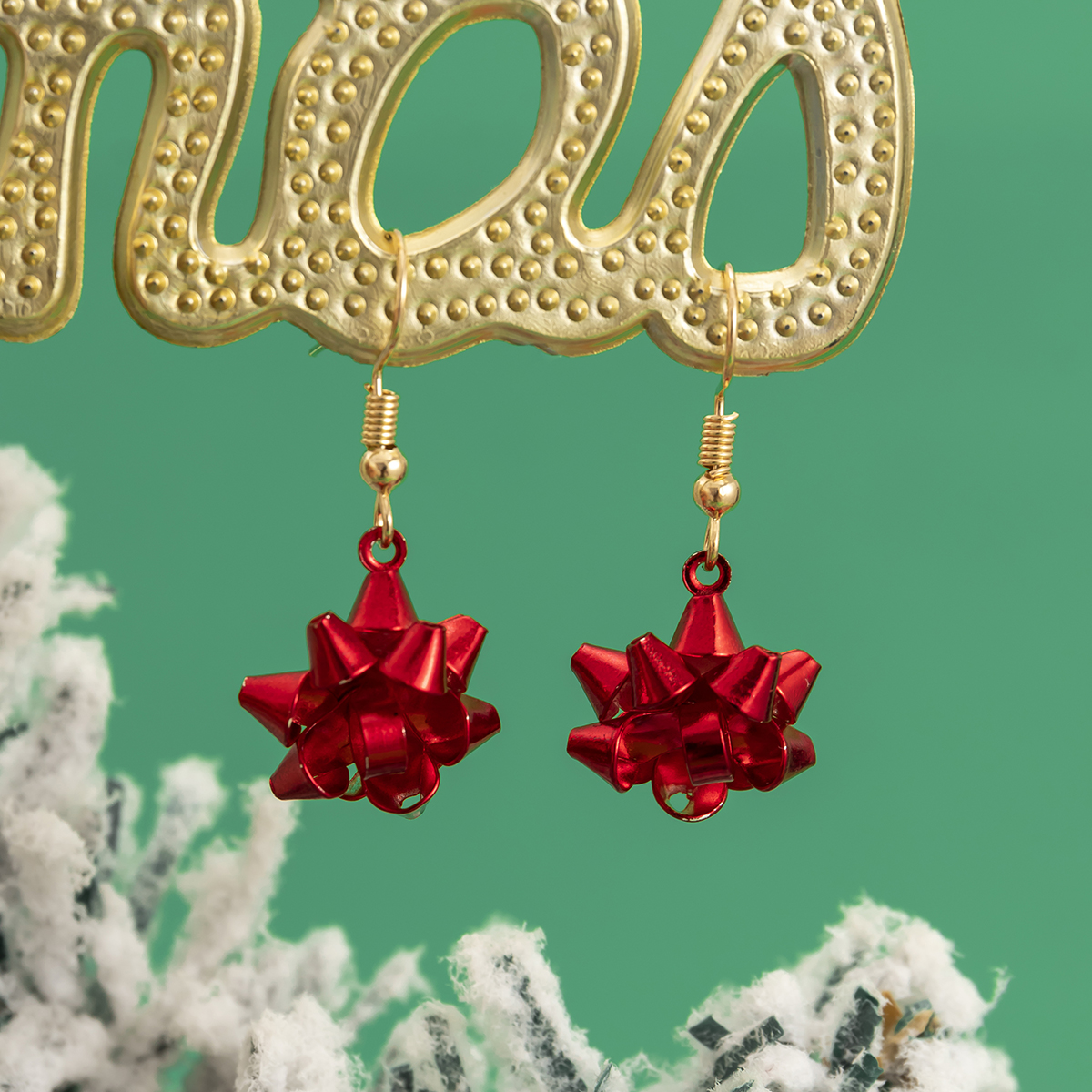 Fashion Christmas Tree Snowflake Elk Alloy Beaded Enamel Inlay Rhinestones Pearl Women's Drop Earrings 1 Pair display picture 35