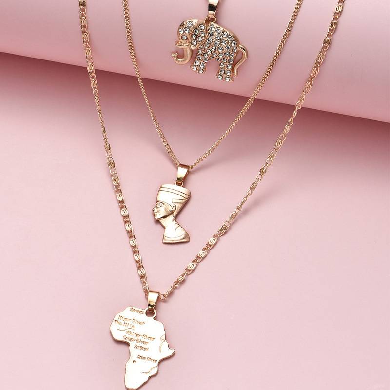 Fashion Star Heart Shape Lightning Alloy Plating Inlay Rhinestones Women's Layered Necklaces 1 Piece display picture 8
