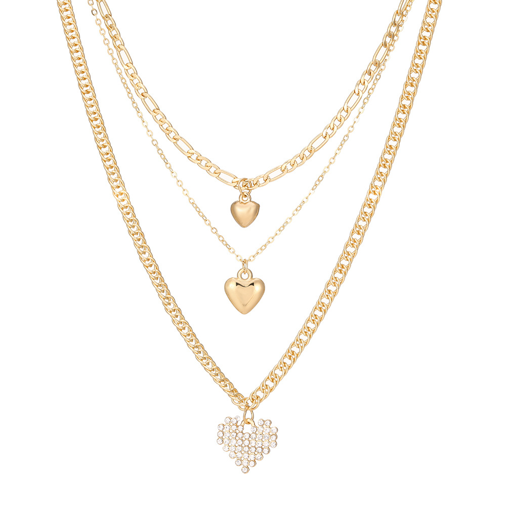 Fashion Star Heart Shape Lightning Alloy Plating Inlay Rhinestones Women's Layered Necklaces 1 Piece display picture 21