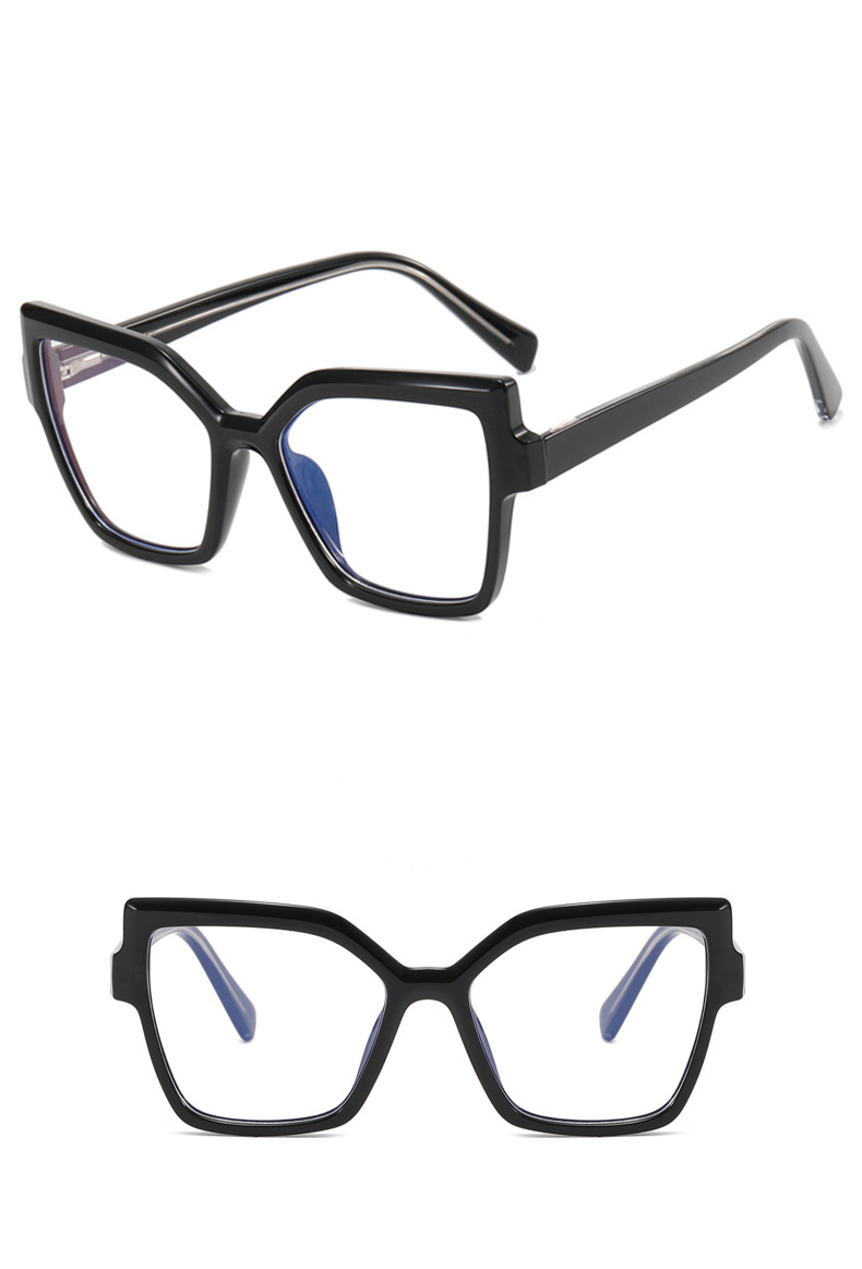 Fashion Color Block Ac Cat Eye Full Frame Optical Glasses display picture 3
