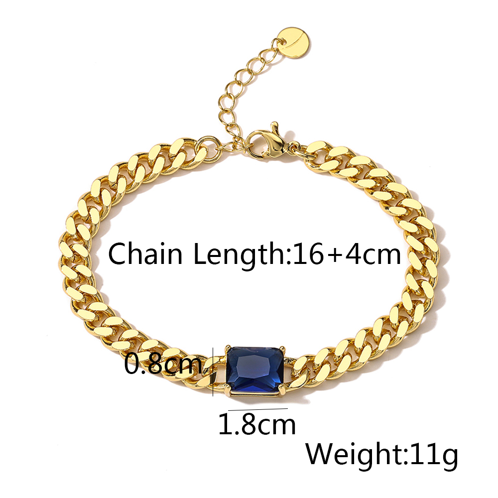 Fashion Geometric Copper Gold Plated Zircon Bracelets 1 Piece display picture 5