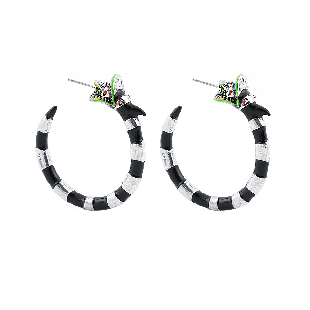 Fashion Snake Dragon Alloy Plating Women's Earrings Ear Hook 1 Piece 1 Pair display picture 13