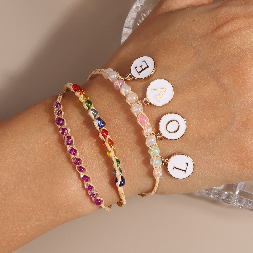 Vacances Lettre Perlé Paille Femmes Bracelets 1 Jeu display picture 2