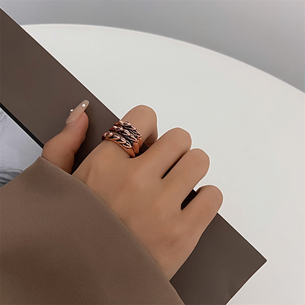 Retro Geometric Alloy Plating Unisex Open Ring display picture 4
