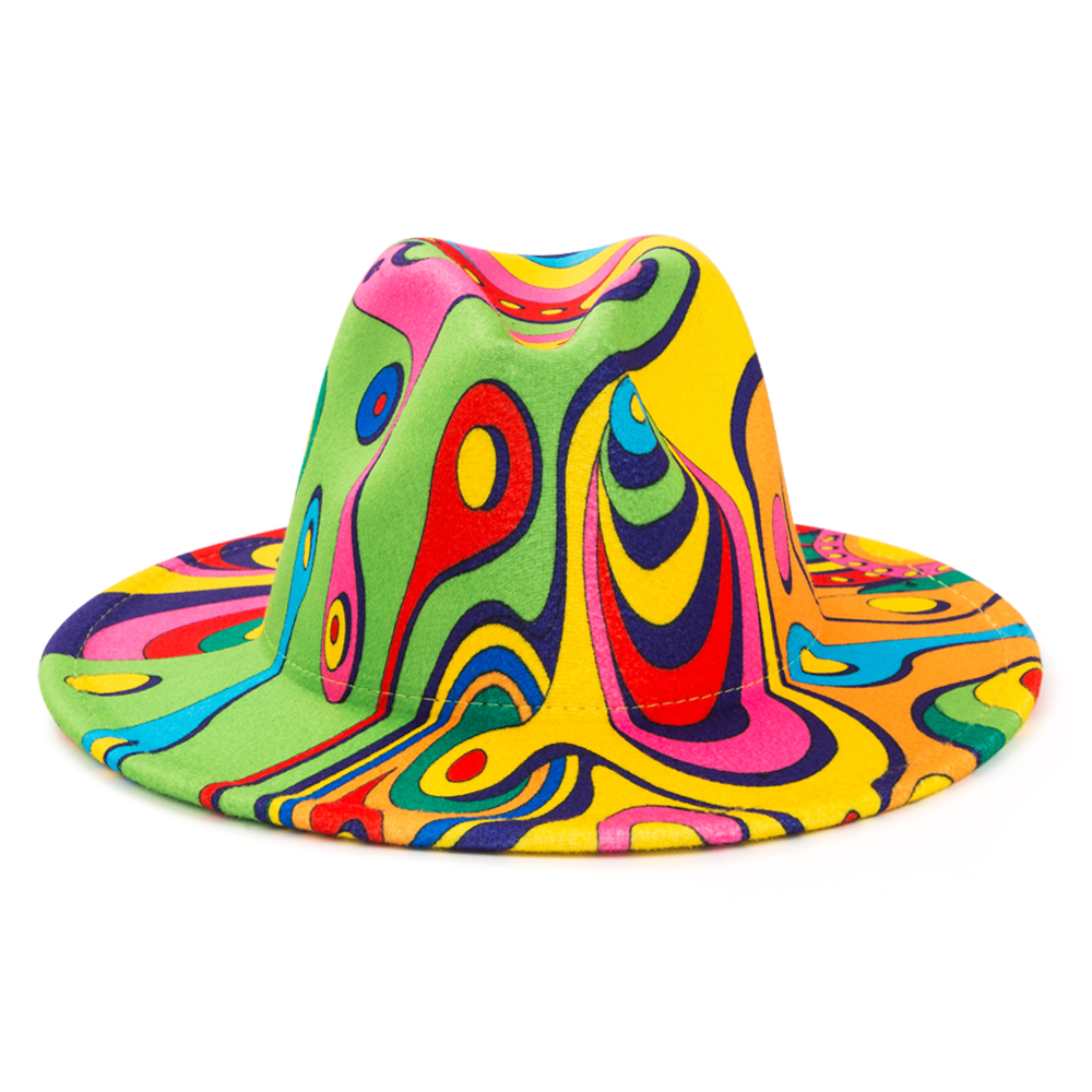 Unisex Fashion Printing Big Eaves Cloche Hat display picture 1