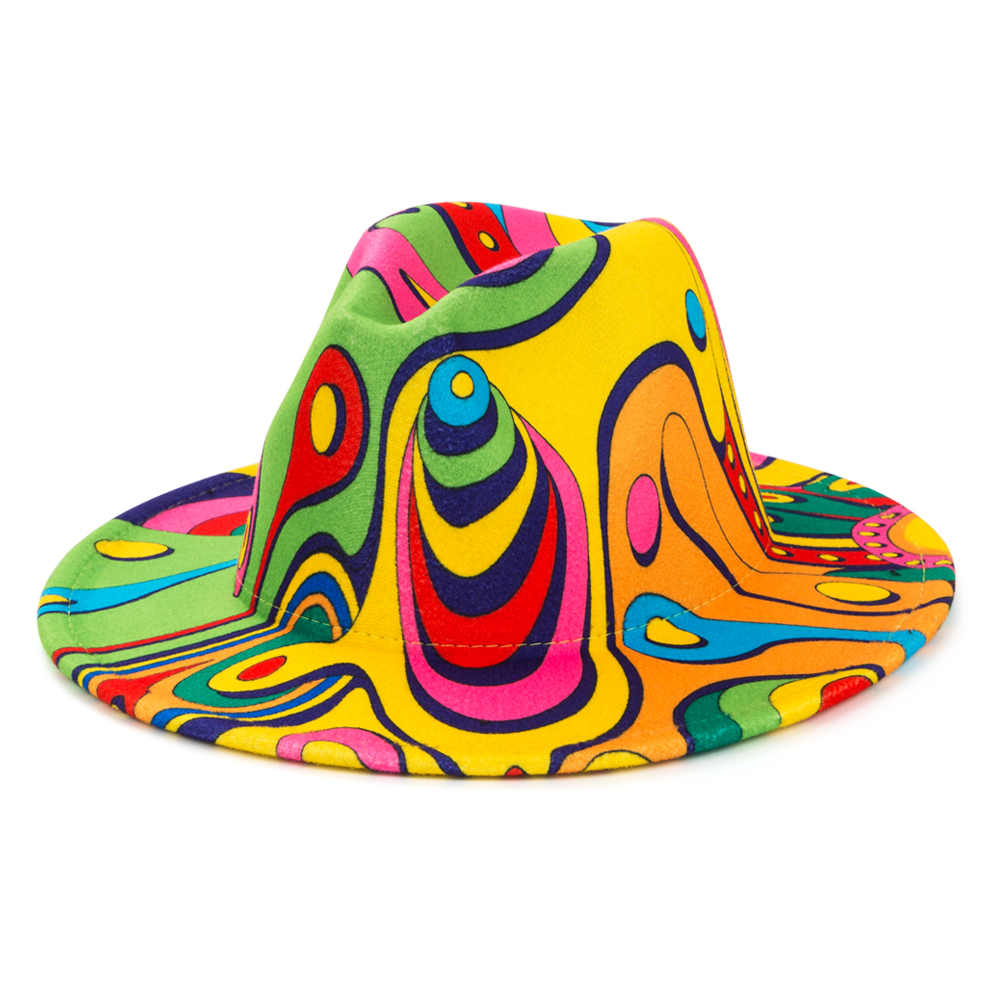 Unisex Fashion Printing Big Eaves Cloche Hat display picture 2