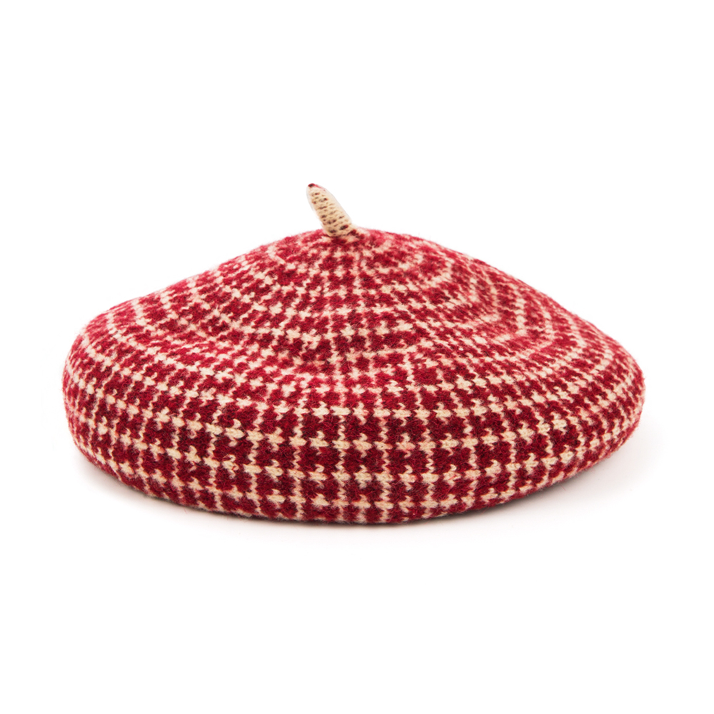 Women's Fashion Plaid Eaveless Beret Hat display picture 7