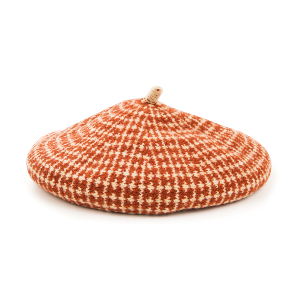 Women's Fashion Plaid Eaveless Beret Hat display picture 3