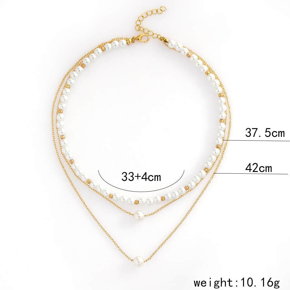 Elegant Heart Shape Butterfly Alloy Plating Artificial Pearls Women's Layered Necklaces 1 Piece display picture 14