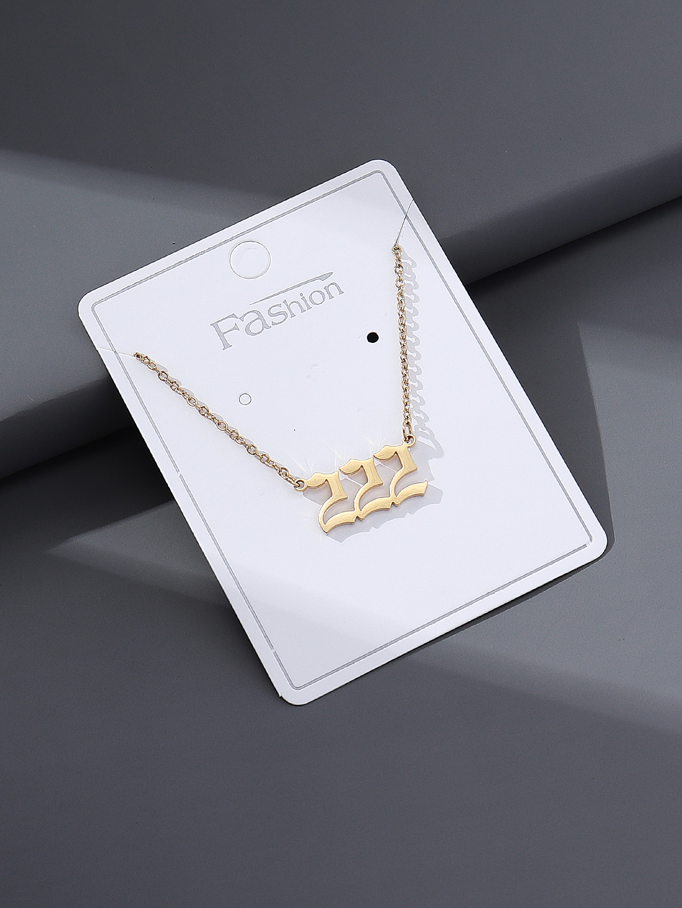 Fashion Number Stainless Steel Plating Pendant Necklace 1 Piece display picture 4