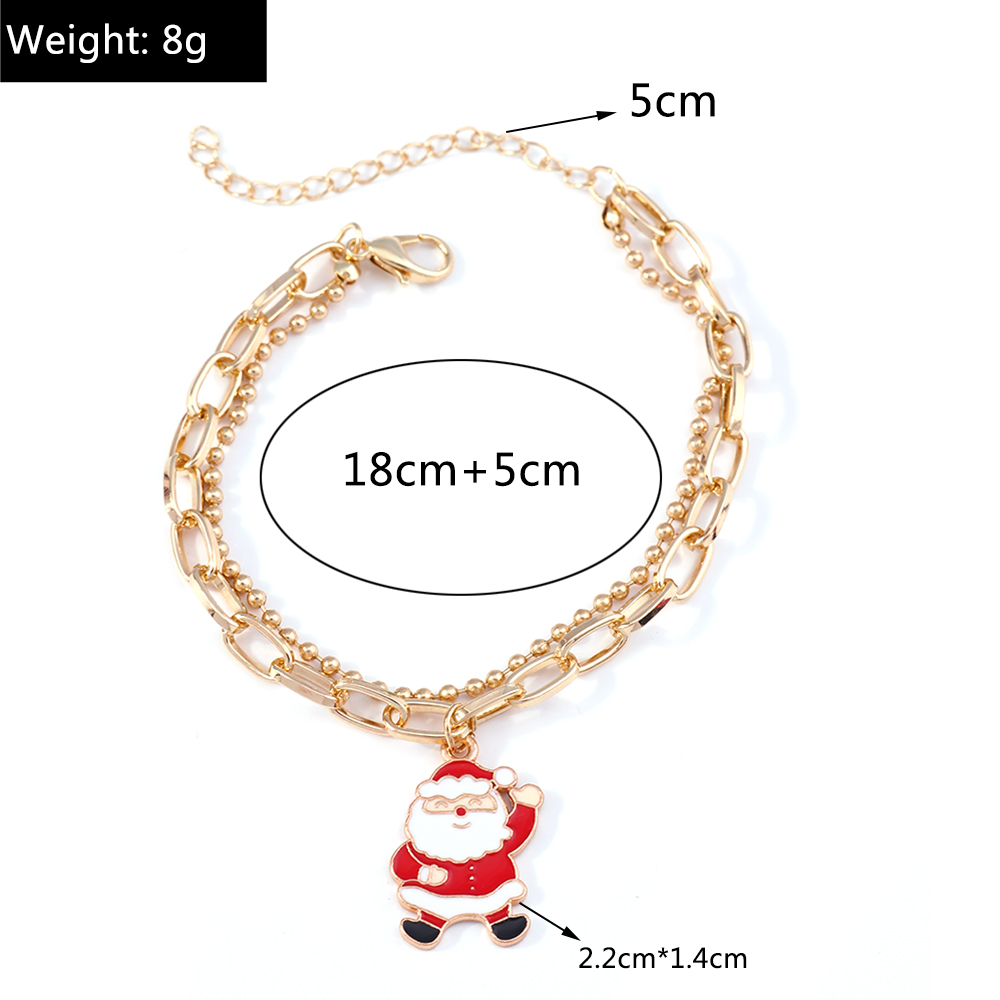 Fashion Christmas Tree Santa Claus Elk Alloy Women's Bracelets 1 Piece display picture 2