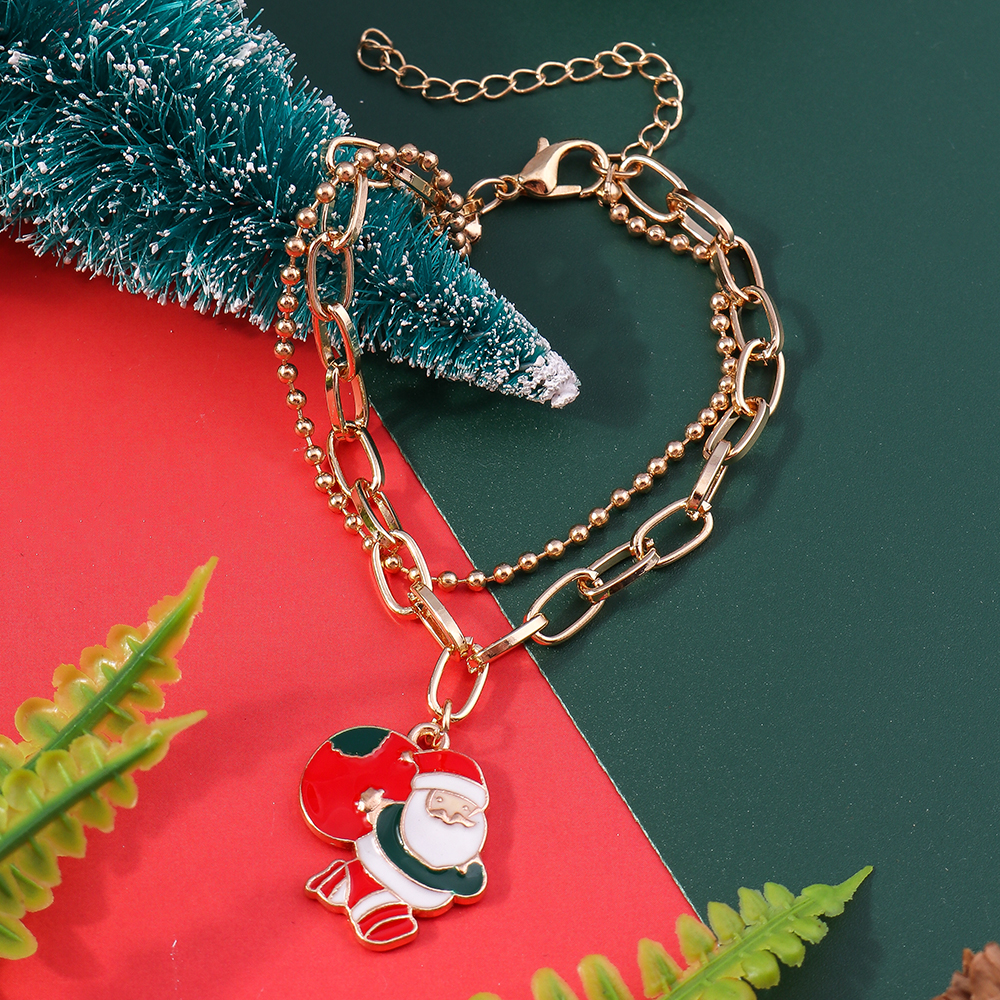 Fashion Christmas Tree Santa Claus Elk Alloy Women's Bracelets 1 Piece display picture 4