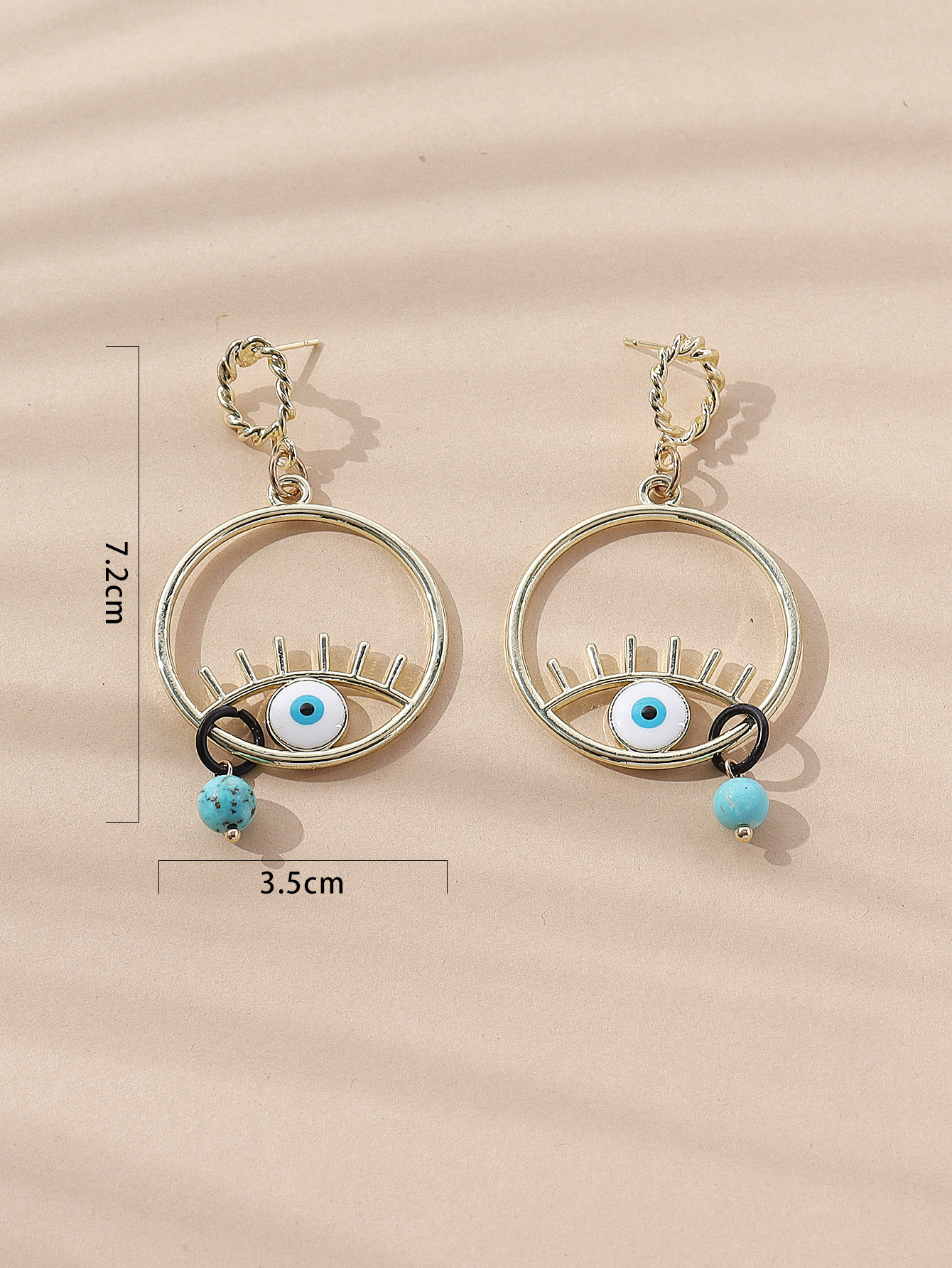 Fashion Devil's Eye Palm Alloy Hollow Out Women's Ear Hook 1 Pair display picture 12