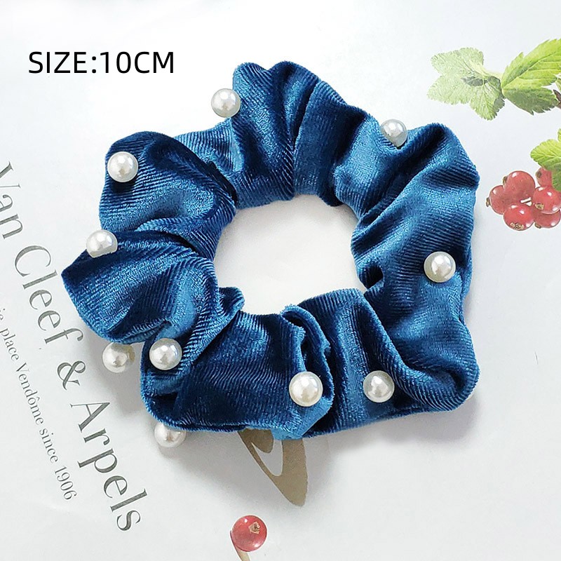 Pearl Velvet Fashion Hair Scrunchies display picture 14