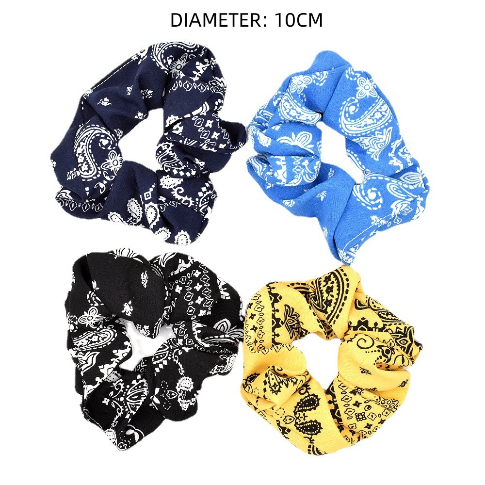Retro Printing Fabric Hair Scrunchies display picture 9