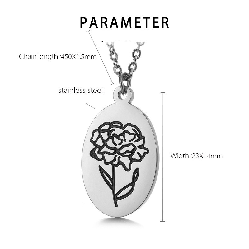 Fashion Flower Titanium Steel Plating Pendant Necklace 1 Piece display picture 6