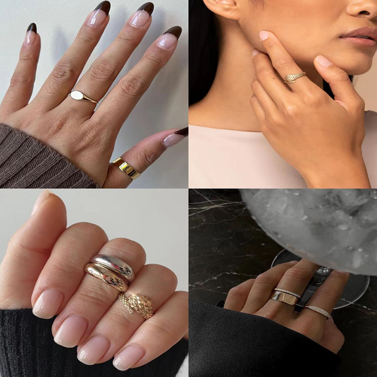 Fashion Geometric Alloy Plating Women's Rings 1 Set display picture 1