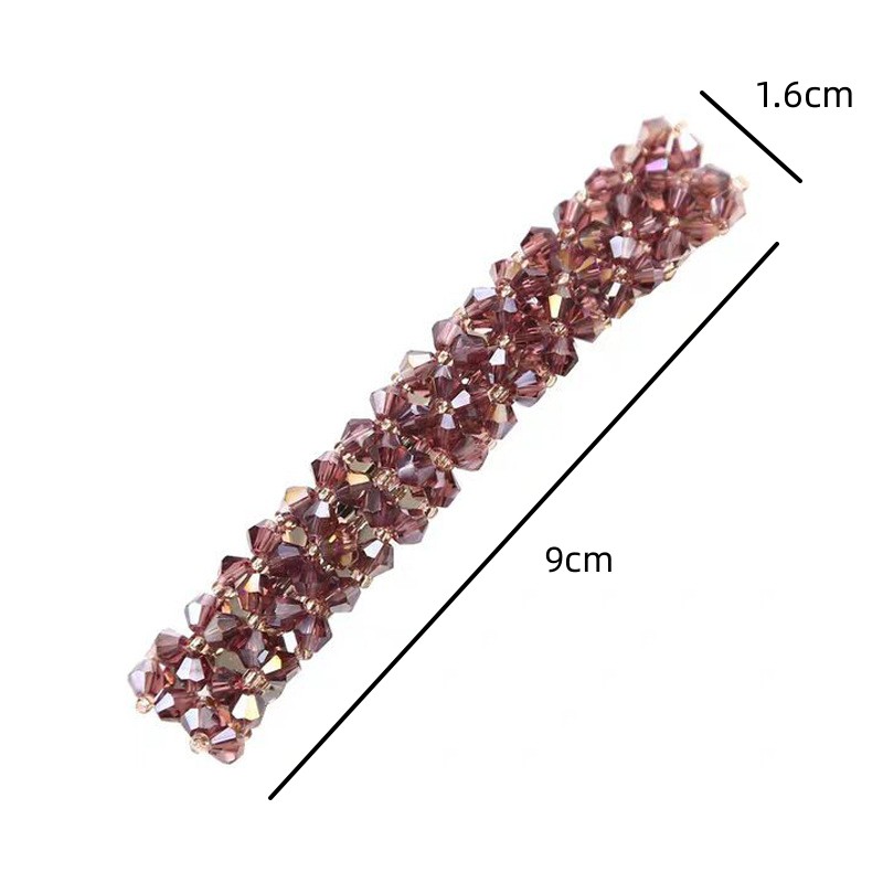 Women's Sweet Solid Color Alloy Rhinestone Hair Clip display picture 6
