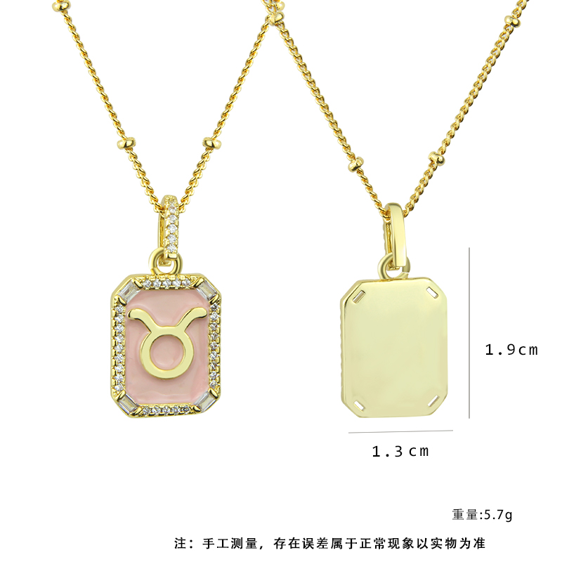 Fashion Constellation Copper Gold Plated Zircon Pendant Necklace display picture 5