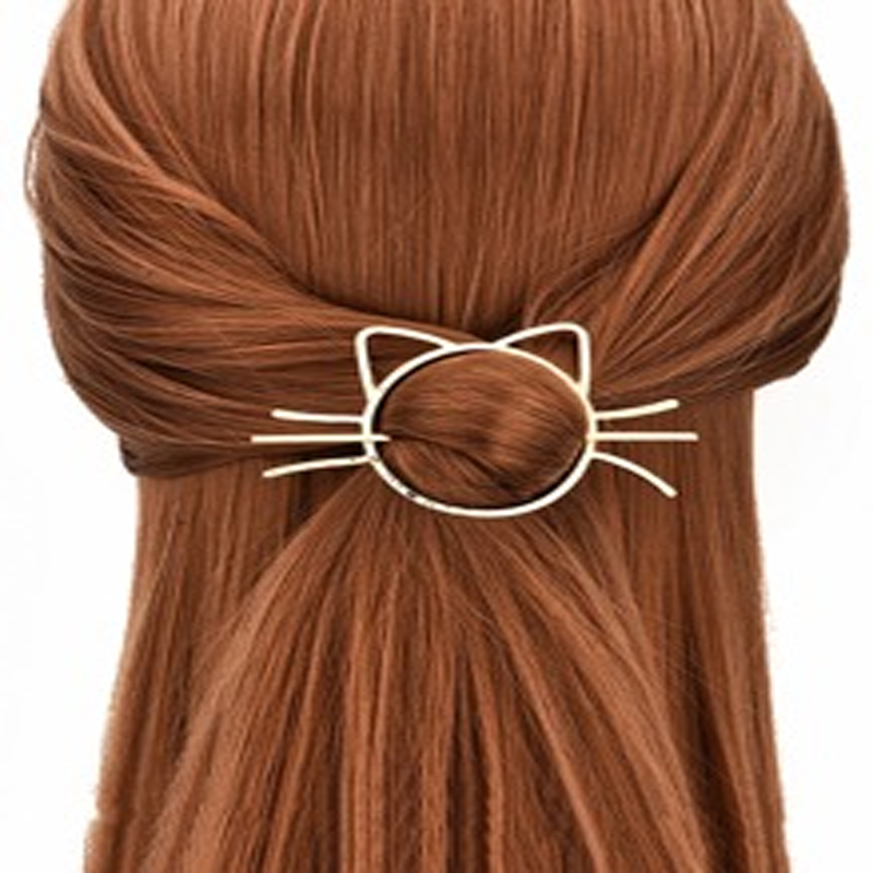 Fashion Cat Alloy Hair Clip 1 Piece display picture 1