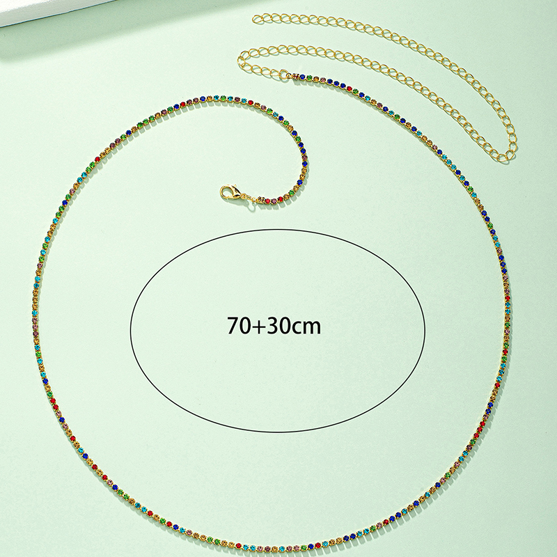 Fashion Geometric Alloy Plating Rhinestones Women's Waist Chain 1 Piece display picture 3