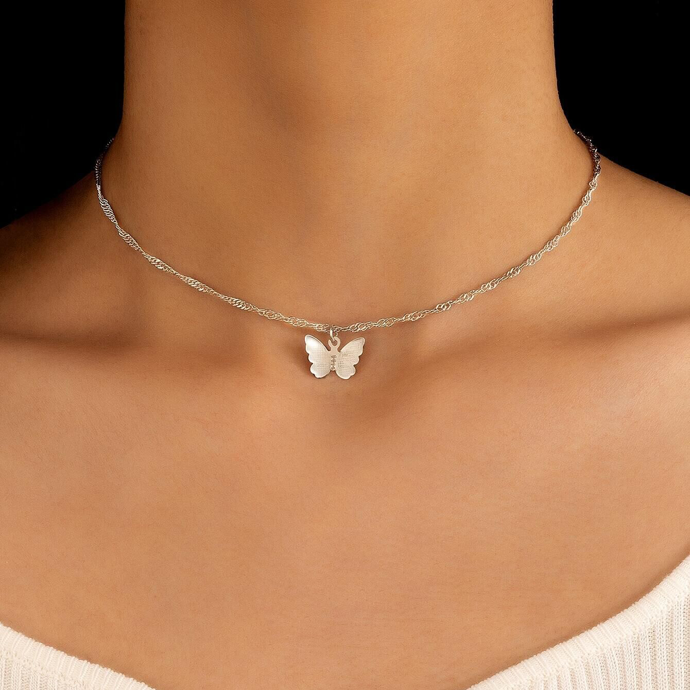 Simple Style Butterfly Alloy Women's Choker 1 Piece display picture 2