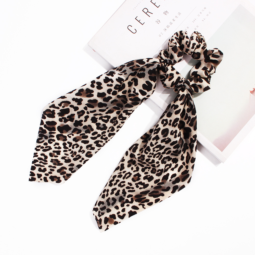 Women's Vintage Style Simple Style Roman Style Leopard Cloth Hair Tie display picture 2