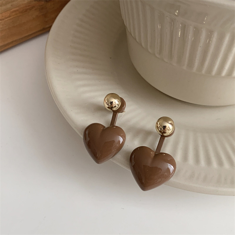 1 Pair Fashion Heart Shape Alloy Women's Drop Earrings display picture 2