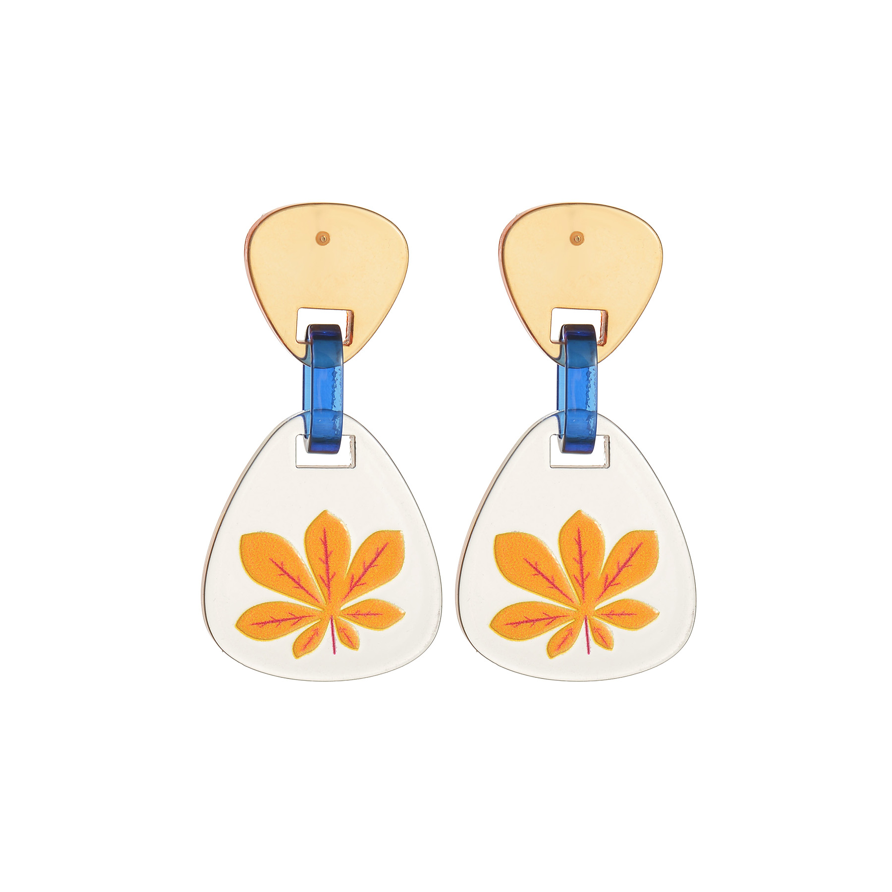 Korean Ins Retro Simple Temperamental All-match Fun And Cute Color Flower Resin Acrylic Earrings Earrings For Women display picture 2