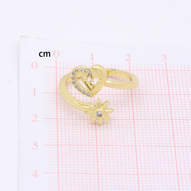 Fashion Heart Shape Butterfly Horse Copper Plating Zircon Open Ring display picture 3