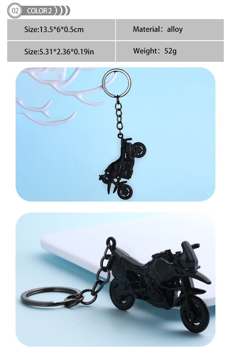 Simple Style Motorcycle Alloy Patchwork Keychain display picture 2