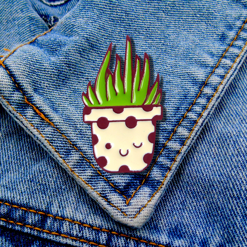 Fashion Cactus Alloy Enamel Unisex Brooches display picture 3