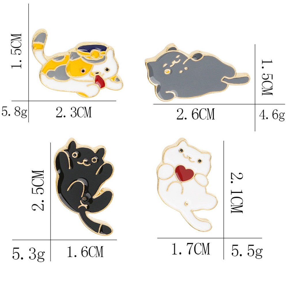 Cute Cat Alloy Enamel Unisex Brooches display picture 4