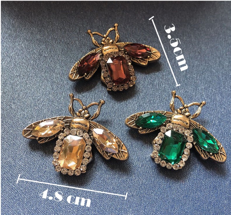 Baroque Style Bee Alloy Copper Inlay Crystal Glass Women's Brooches display picture 4