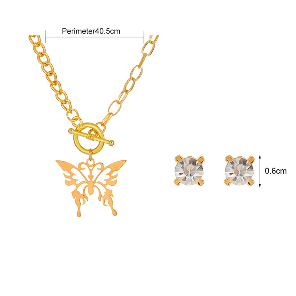 Fashion Butterfly Copper Inlay Zircon Necklace 1 Piece display picture 5